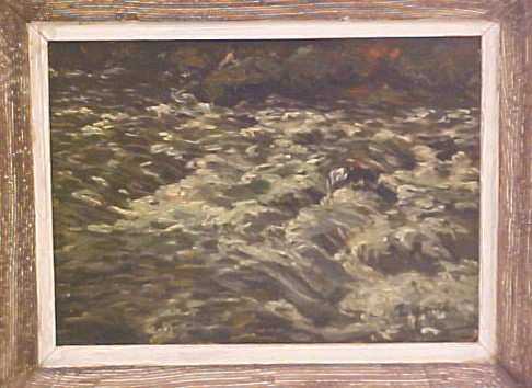 Appraisal: Lillian Genth - oil on canvas River Torrent label gift