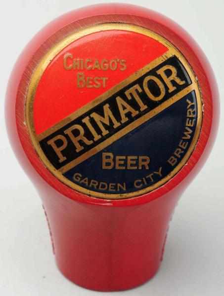 Appraisal: Primator Beer Tap Knob Garden City Brewery Nice bright gloss