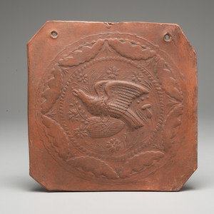 Appraisal: A Federal Terra Cotta Eagle Tile Circa molded from a