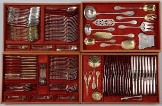 Appraisal: pcs French Silver Flatware with crests pieces of French first