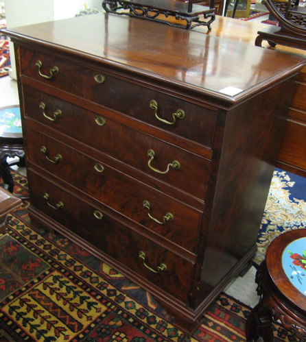 Appraisal: FEDERAL STYLE MAHOGANY BACHELOR CHEST Howard Ziegler cabinetmaker Philadelphia having