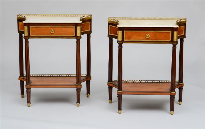 Appraisal: PAIR OF LOUIS XVI STYLE AMARANTH AND BOIS CITRONNIER PETIT