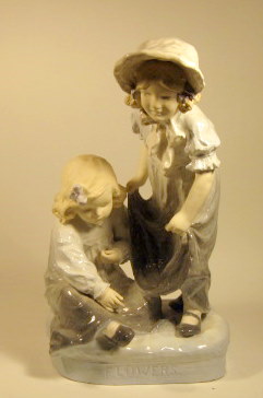 Appraisal: French earthenware figural group late th early th century