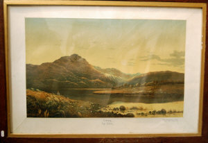 Appraisal: After T M Richardson - two aquatints - 'Evening Loch