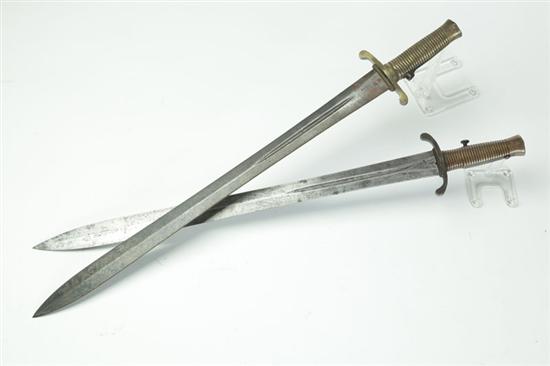 Appraisal: TWO MODEL BRUNSWICK SWORD BAYONETS Marked ''Enfield'' and with British