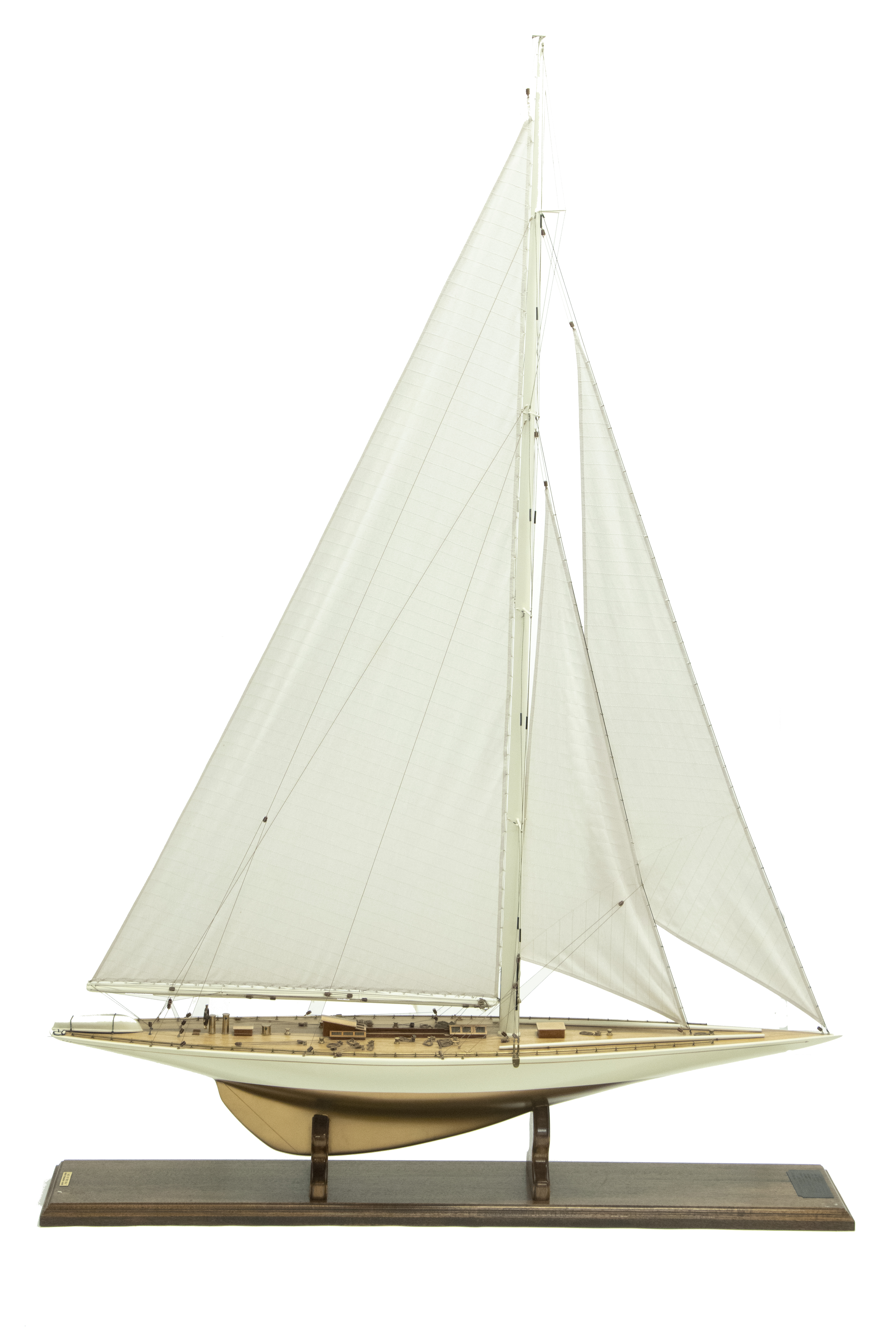 Appraisal: SHIP MODEL OF AMERICA'S CUP YACHT RAINBOW Sleek White Hulled