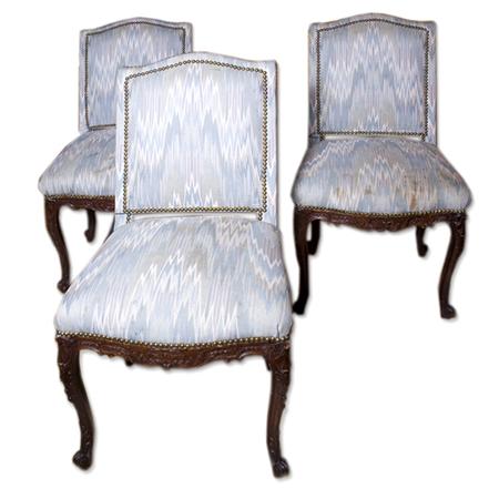 Appraisal: Set of Three Transitional Louis XV XVI Style Carved Mahogany