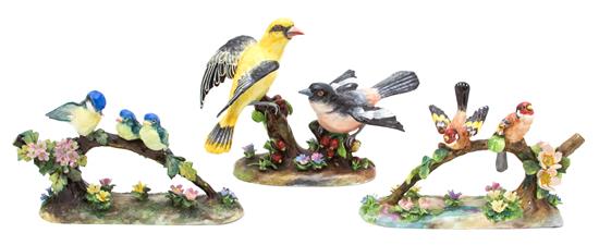 Appraisal: Sale Lot Three Staffordshire Bird Figures th century designed and