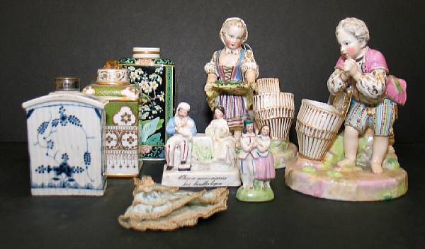 Appraisal: An assembled group of French and German porcelain second half