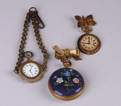 Appraisal: LOT OF THREE DOLL WATCHES Two vintage watches for show