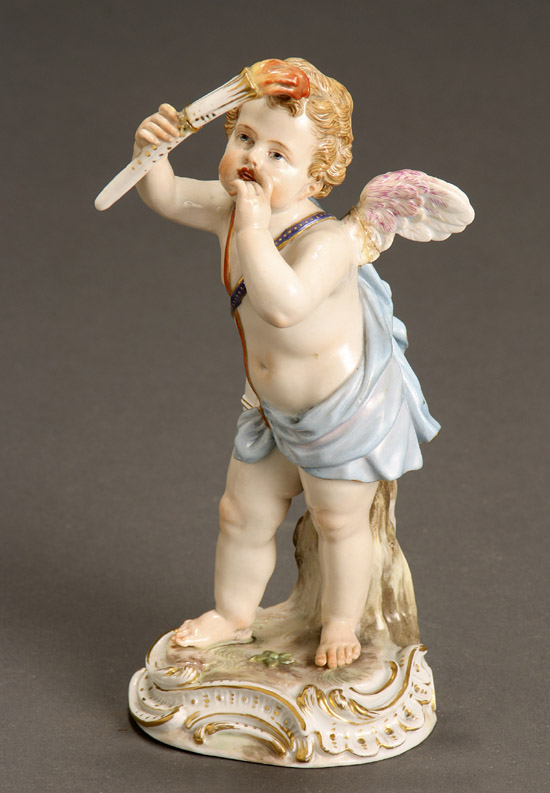 Appraisal: Meissen Figure of a Putto Late th-Early th Century The