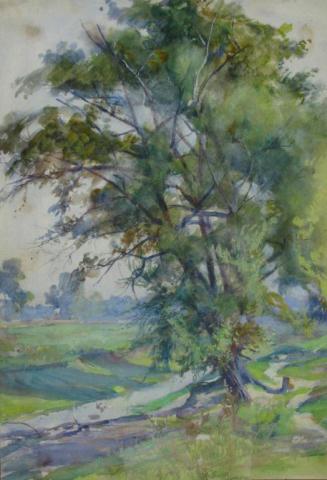 Appraisal: Otto Stark IN - x watercolor unsigned depicting a summer