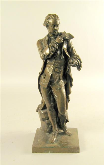 Appraisal: Edouard Patou French b the dandy Bronze medium brown patina