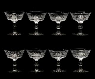 Appraisal: Set of Waterford Tramore Champagne Coupes Waterford Crystal Irish -