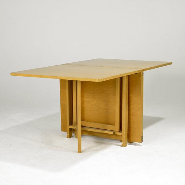 Appraisal: STYLE OF BRUNO MATTHSON Extension dining table in birch x