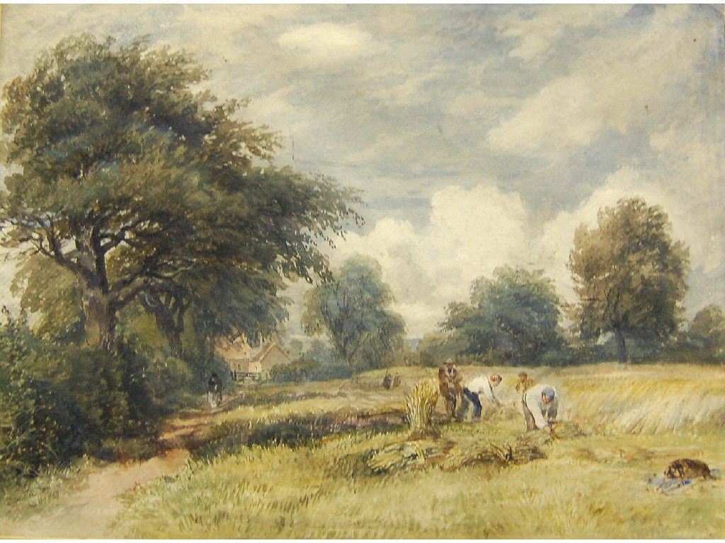 Appraisal: C Davidson Ford - Pastoral scene at harvest time watercolour