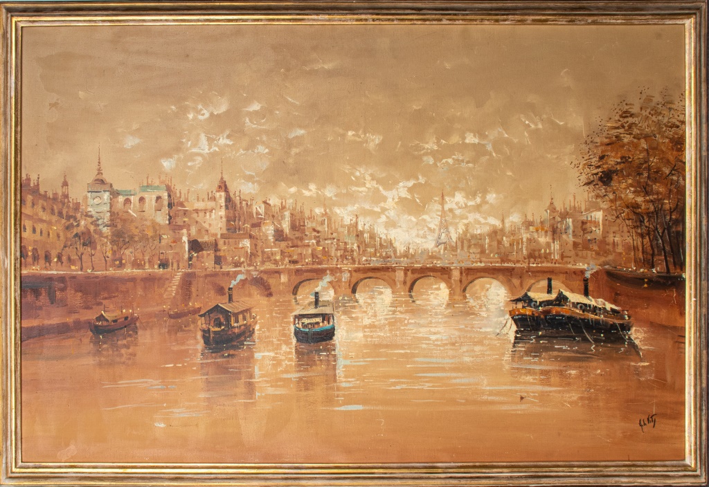 Appraisal: ANTONIO DE VITY PARIS AT DUSK OIL ON CANVAS Antonio