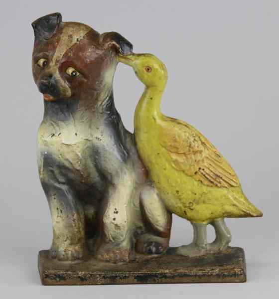 Appraisal: PUP W DUCK DOORSTOP ''Copyright by A M Greenblatt Boston