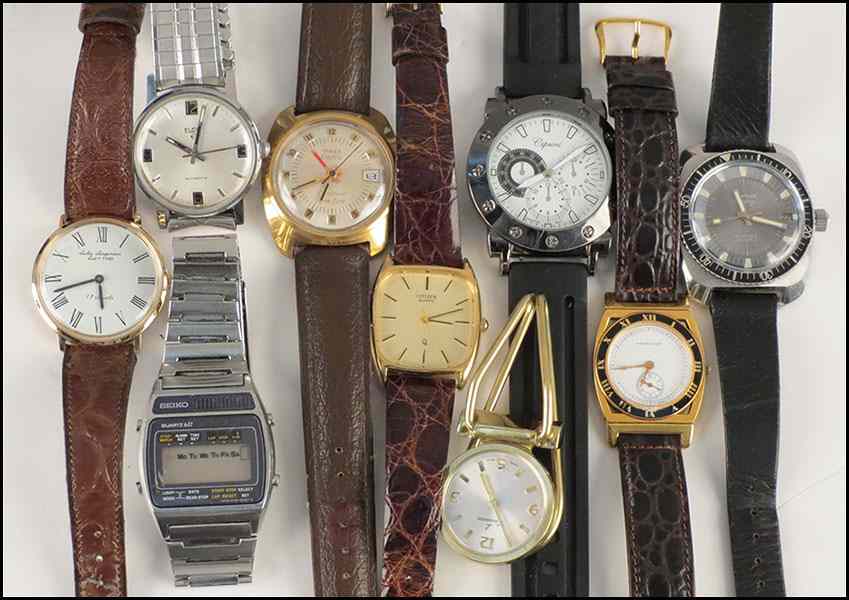 Appraisal: COLLECTION OF WATCHES Including Jules Jurgensen Elgin Seiko Vantage Citizen