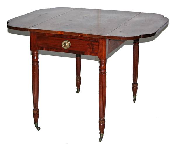 Appraisal: A Federal mahogany pembroke table New York circa height i