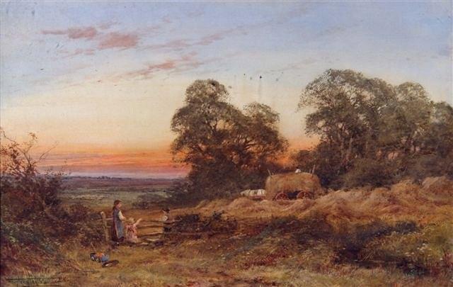 Appraisal: HENRY SYLVESTER STANNARD British - 'A Harvest Evening at Chelox