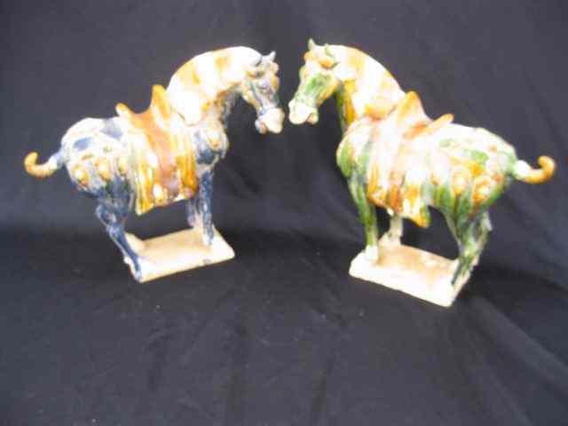 Appraisal: Pair of Chinese Pottery Tang Style Horses ''