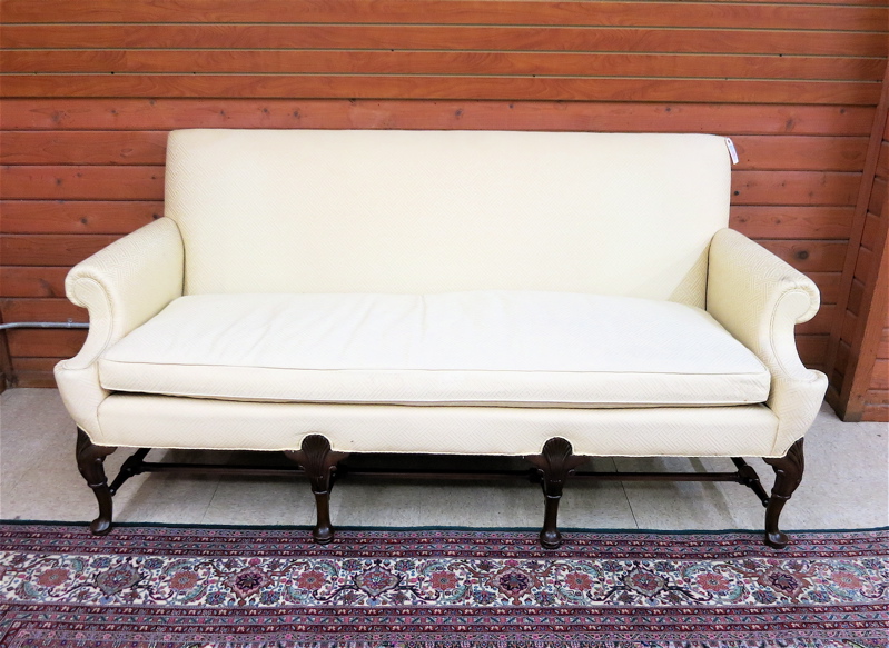 Appraisal: QUEEN ANNE STYLE SOFA Hickory Chair Co for B Altman