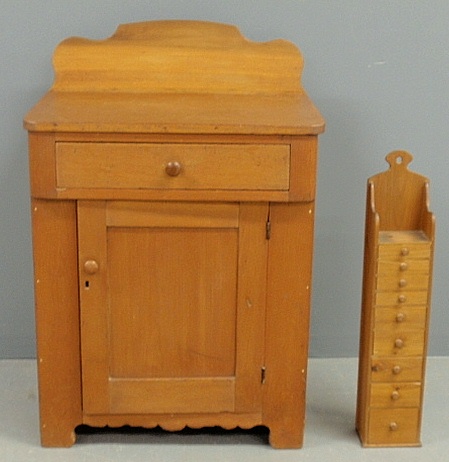 Appraisal: - Pine commode h x w x d tog w