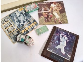 Appraisal: Baseball collectibles including a signed Picture of Carlton Fisk two