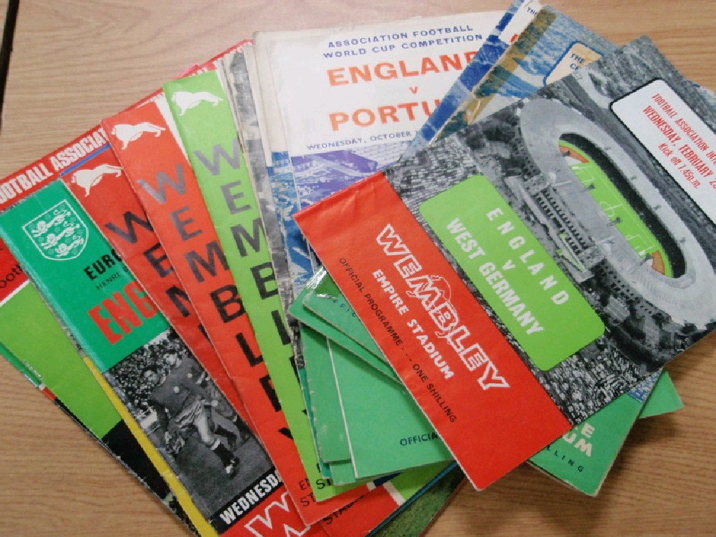 Appraisal: Assorted 's England football programmes