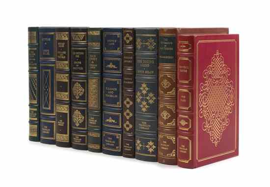 Appraisal: FRANKLIN LIBARY A group of leather-bound books issued by the