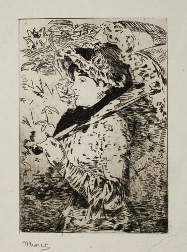 Appraisal: DOUARD MANET Jeanne le Printemps Etching on cream laid paper