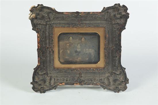 Appraisal: FULL PLATE DAGUERREOTYPE PORTRAIT OF A FAMILY American mid th