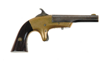 Appraisal: MORGAN CLAPP DERRINGER Cal SN octagonal bbl marked MORGAN CLAPP