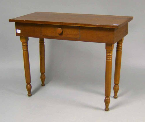 Appraisal: Sheraton cherry work table th c h w Provenance The