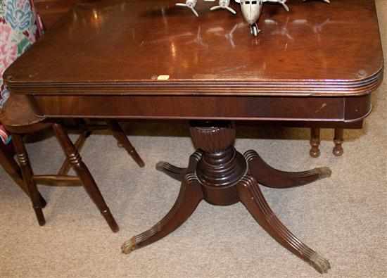 Appraisal: Classical style mahogany flip-top games table Estimate - No condition