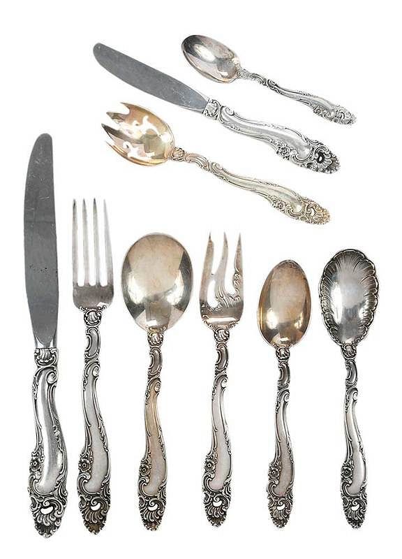 Appraisal: Gorham Decor Sterling Flatware Pieces American th century including nine