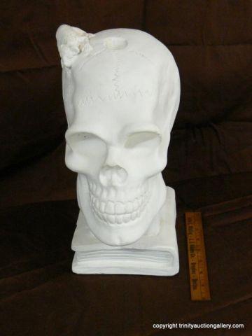 Appraisal: Large Ceramic Skull Statue - Spooky Cool - large skull