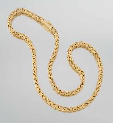 Appraisal: A Stamped Tiffany Co Gold Chain k yellow gold wheat