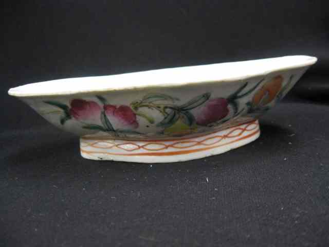 Appraisal: Chinese Porcelain Dish exterior floral '' x ''