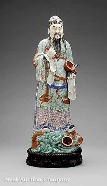 Appraisal: A Chinese Famille Rose Porcelain Figure of an Elder the