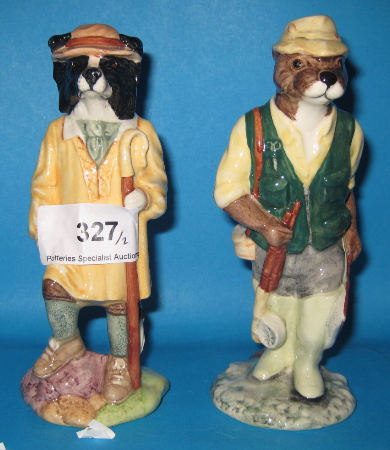 Appraisal: Beswick English Country Folk Figures Fisherman Otter ECF And Shepherd