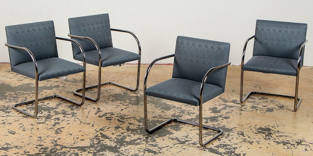 Appraisal: Set of Knoll Brno Chairs Mies Van Der Rohe Set