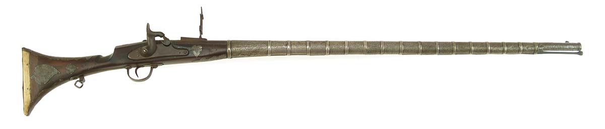 Appraisal: NORTH AFRICAN BEDOUIN PERCUSSION MUSKET Cal about Made from composite