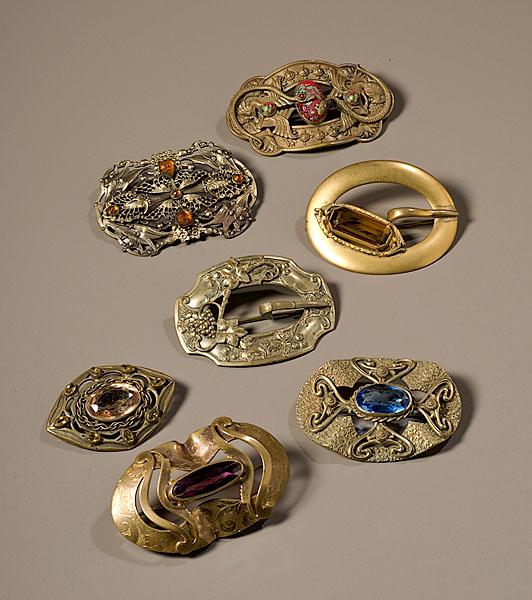 Appraisal: ART NOUVEAU SHAWL PINS probably Continental late th century group