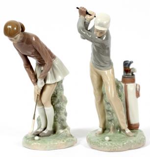 Appraisal: LLADRO PORCELAIN FIGURINES GOLFERS LLADRO PORCELAIN FIGURINES GOLFERS H Male