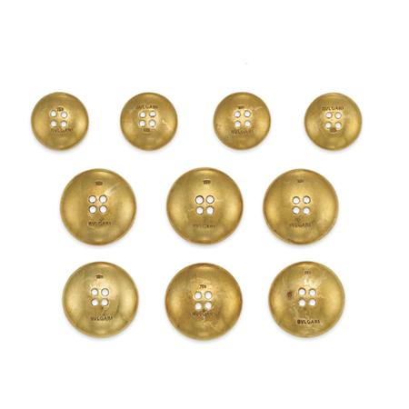 Appraisal: Gold Button Set Bulgari Estimate -