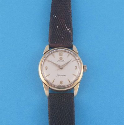 Appraisal: A gentleman's ct gold wrist watch by Omega Seamaster De