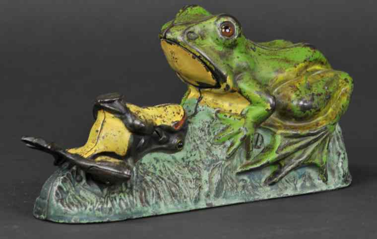 Appraisal: TWO FROG MECHANICAL BANK J E Stevens Co designed by