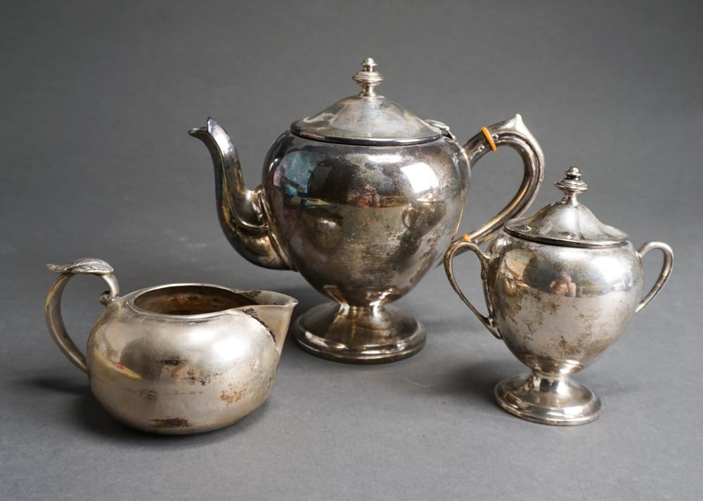 Appraisal: PERUVIAN -SILVER COFFEE POT COVERED SUGAR AND AN ASSOCIATED STERLING